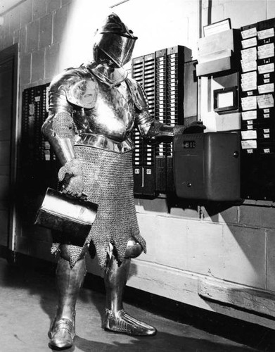 Person wearing full - , armor