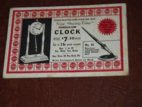 Old store punch cards swing - store,